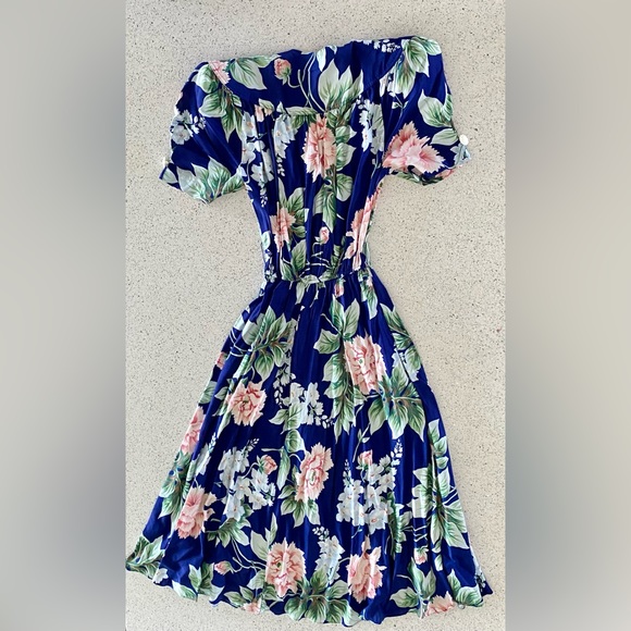 Vintage Carol Anderson Flower Dress Size Two - Picture 2 of 12